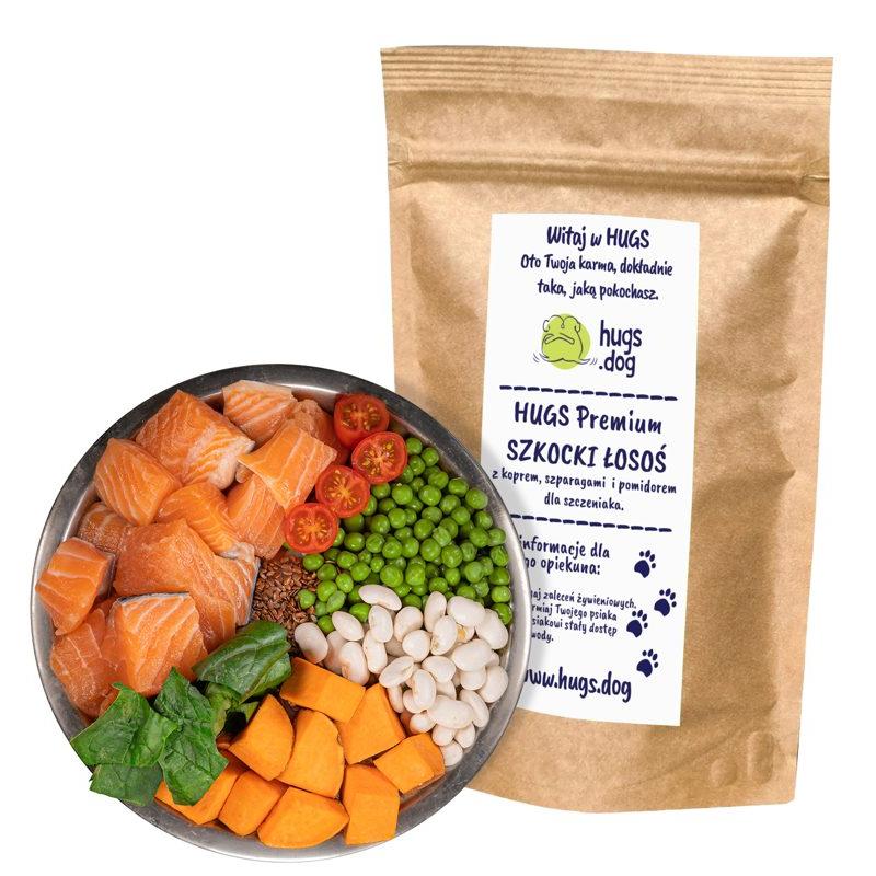 SZKOCKI ŁOSOŚ z KOPREM i SZPINAKIEM – HUGS Premium 100g na próbę