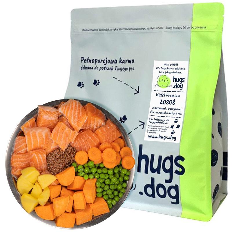 ŁOSOŚ z BATATAMI i WARZYWAMI – HUGS Premium