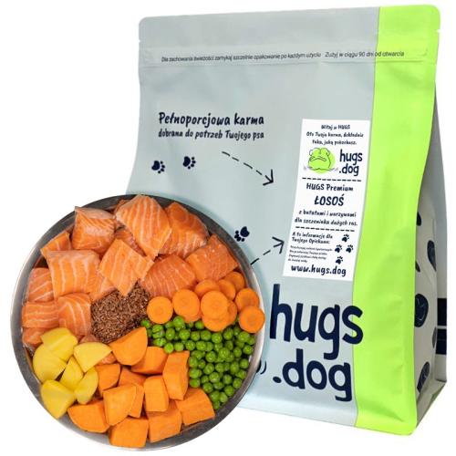 ŁOSOŚ z BATATAMI i WARZYWAMI – HUGS Premium