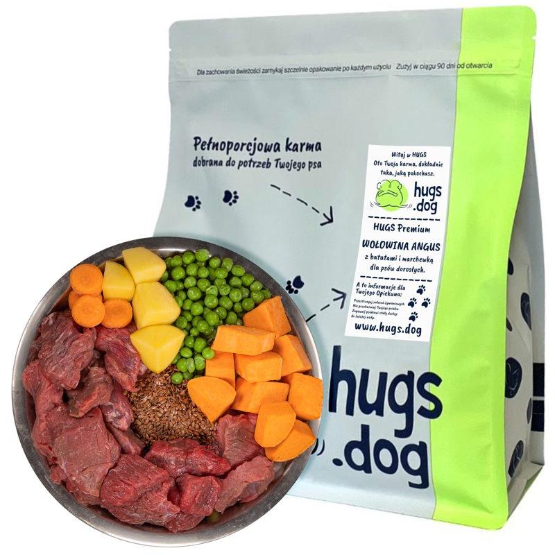 WOŁOWINA ANGUS Z BATATAMI I MARCHEWKĄ – HUGS Premium