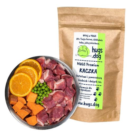 KACZKA z BATATAMI i POMARAŃCZĄ – HUGS Premium 100g na próbę