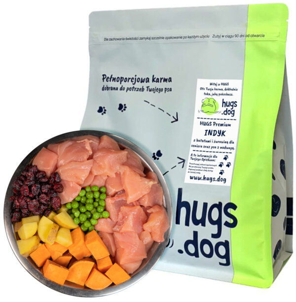 INDYK z BATATAMI i ŻURAWINĄ – HUGS Premium